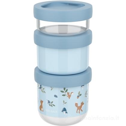 Snack box 3 pezzi Vasetti impilabili - Forest Friends