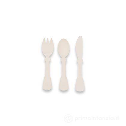 Set Posate (Forchetta, Coltello, Cucchiaio) - crema - Bamboom