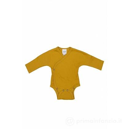 Body Kimono A Maniche Lunghe In Cotone Giallo Oro