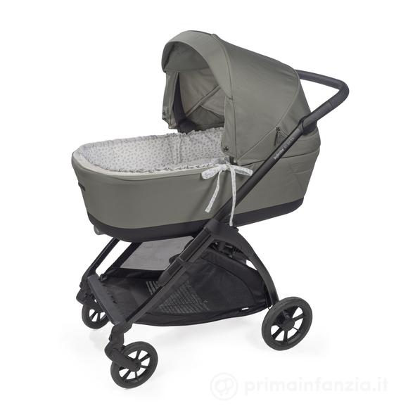Copertura per navicella con aste + lenzuolo con angoli per navicella Little Bloom Fiori Grigio