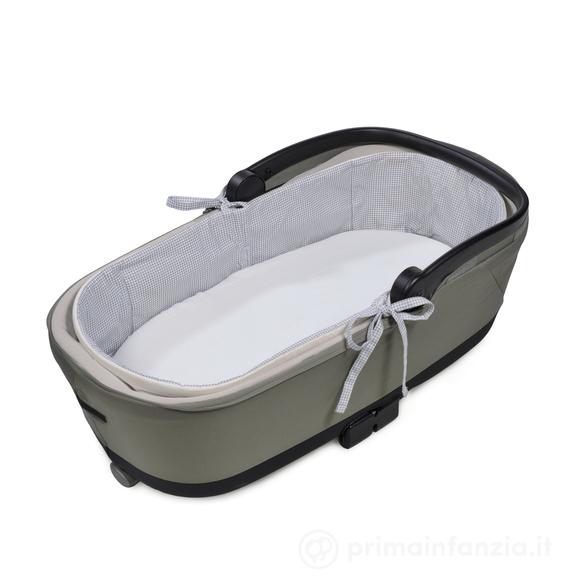 Copertura per navicella con aste + lenzuolo con angoli per navicella Little Bloom Vichy Grigio