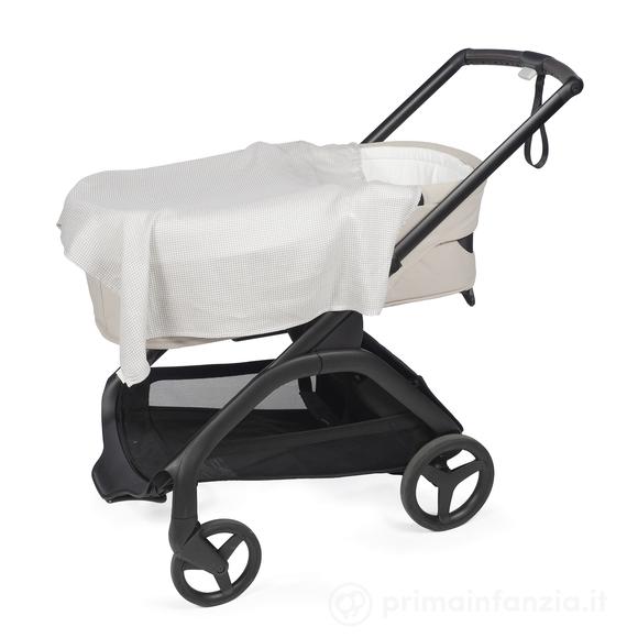 Set/ 2 Mussole 70x70 cm Little Bloom Vichy Grigio