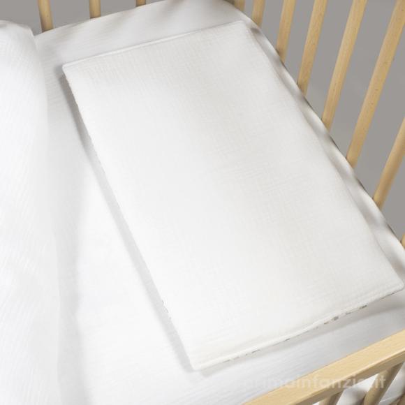 Piumino per culla + lenzuolo con angoli + cuscino 120x60 cm Little Bloom Fiori Grigio TOG 2,5