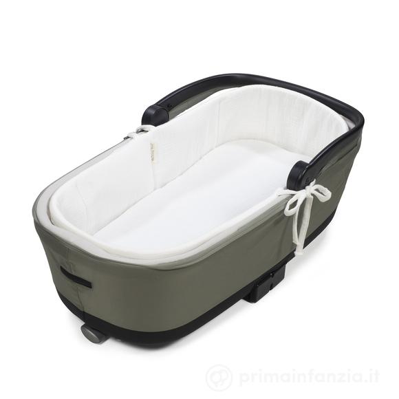 Copertura per carrozzina con aste + lenzuolo con angoli per carrozzina Little Bloom Bianco