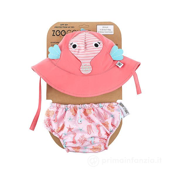 Costume contenitivo e Cappellino Cavalluccio Marino UPF 50+