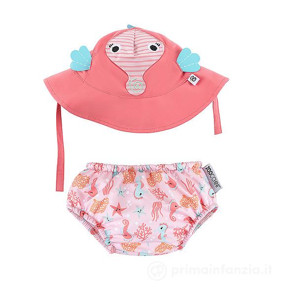 Costume contenitivo e Cappellino Cavalluccio Marino UPF 50+