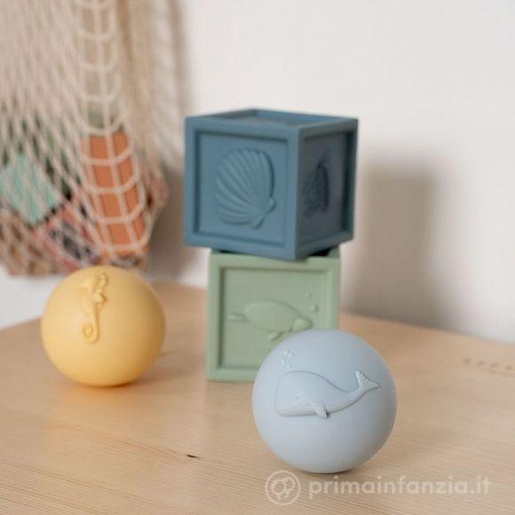 Gioco Cubi e Sfere in Gomma Ocean Set