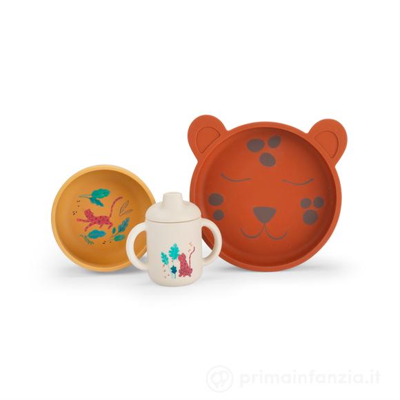Set Pappa In Silicone Piatto Ciotola Tazza - La Foresta Mawa