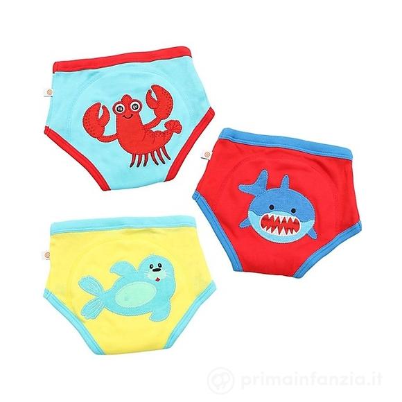 Mutandine Apprendimento Imbottite 3 pz - Amici dell'Oceano