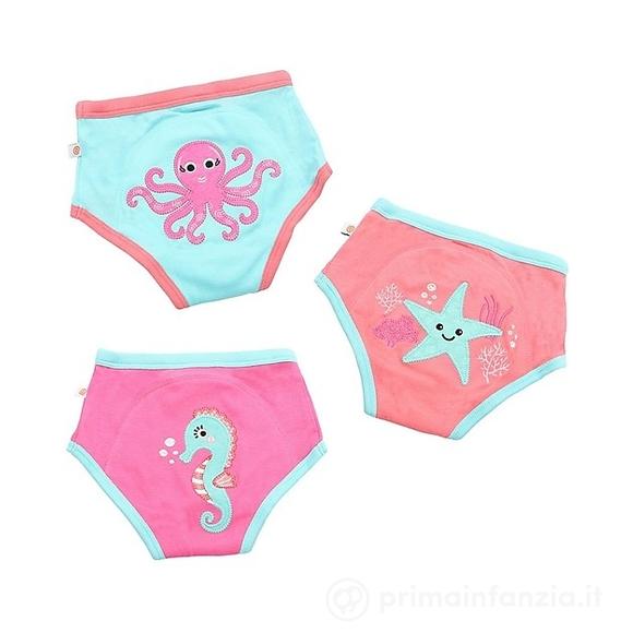 Mutandine Apprendimento Imbottite 3 pz - Amici dell'Oceano