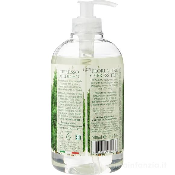 Sapone Liquido SLS Free – Vegan Friendly Cipresso Soap - Flacone Dispenser 500 ml