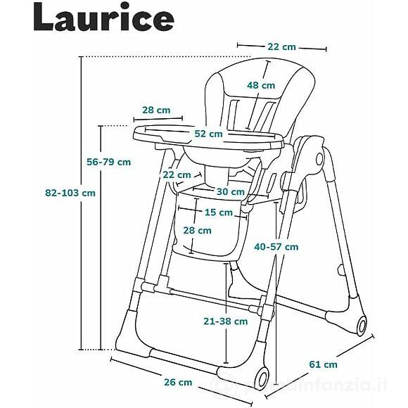 Seggiolone Sdraietta Laurice 2 in 1