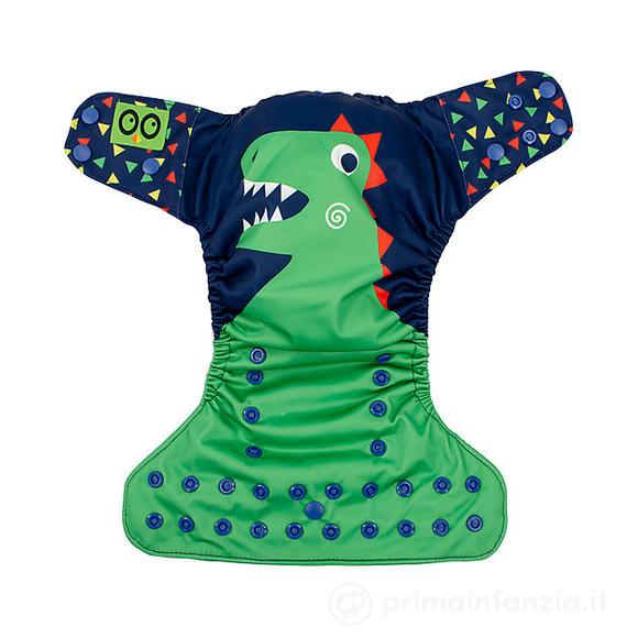Pannolino Lavabile + 2 inserti assorbenti - Devin il Dinosauro - 3-16 kg