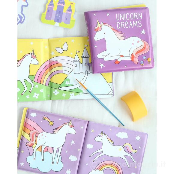 Gioco Libro da Bagno - Unicorn Dreams - Si Colora al Contatto con l'Acqua