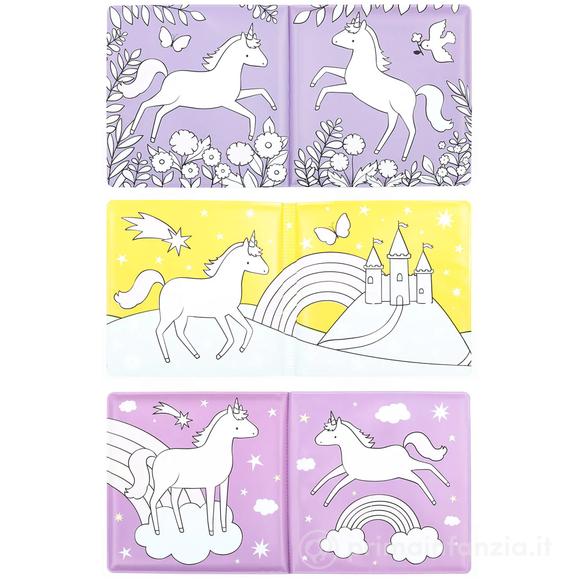 Gioco Libro da Bagno - Unicorn Dreams - Si Colora al Contatto con l'Acqua