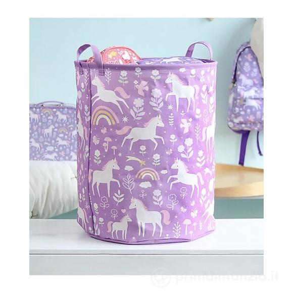 Cesto Portaoggetti in Cotone - 40x50x40 cm - Unicorn Dreams