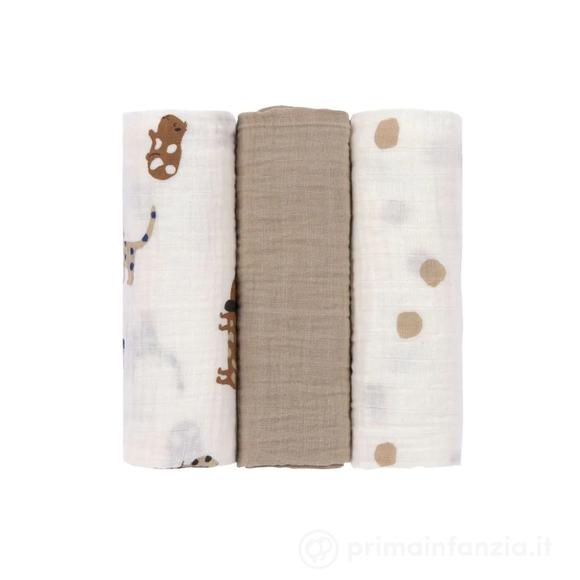 Swaddle 3 pezzi 85x85 Little Mateys Royal