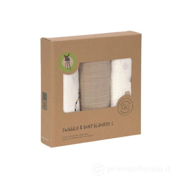 Swaddle 3 pezzi 85x85 Little Mateys Royal