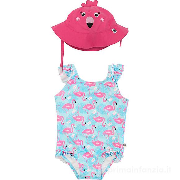 Set Costume Intero + Cappellino - UPF 50+ - Franny il Fenicottero