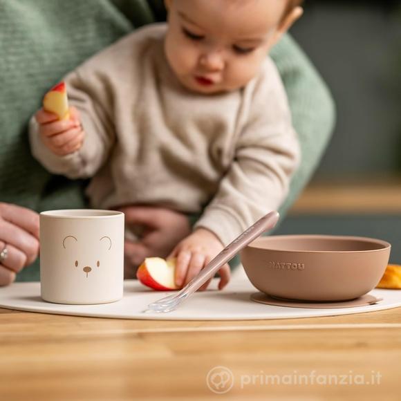 Set 4pz Per La Pappa In Silicone - Natural Color