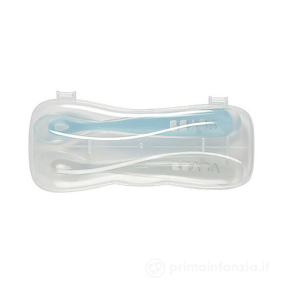 Set 2 Cucchiai Ergonomici Prime Pappe con Custodia - Silicone