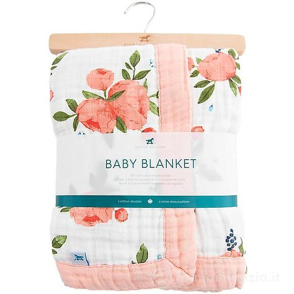 Copertina Neonato 75 x 100 cm in Mussola di Cotone