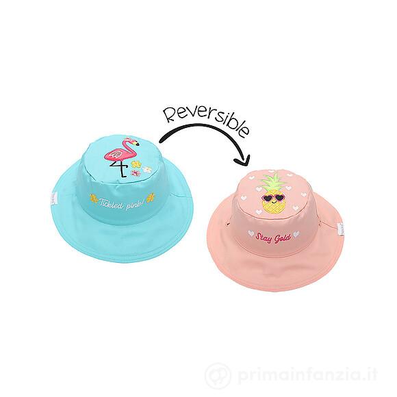 Cappello Estivo Reversibile SPF 50+ Fenicottero/Ananas