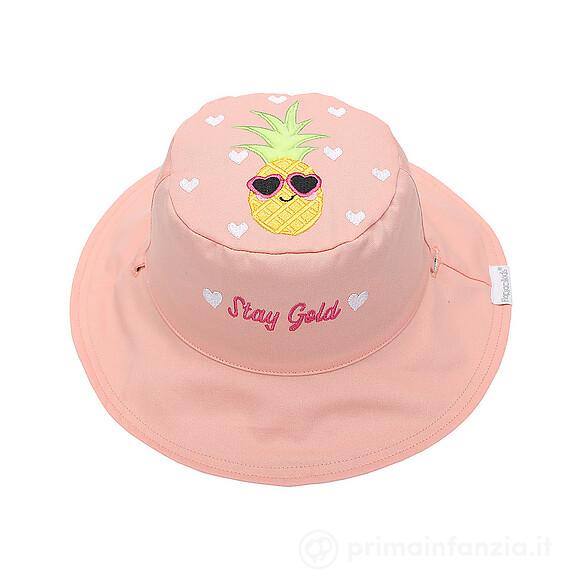 Cappello Estivo Reversibile SPF 50+ Fenicottero/Ananas