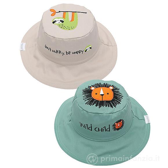 Cappello Estivo Reversibile SPF 50+ Leone/Bradipo