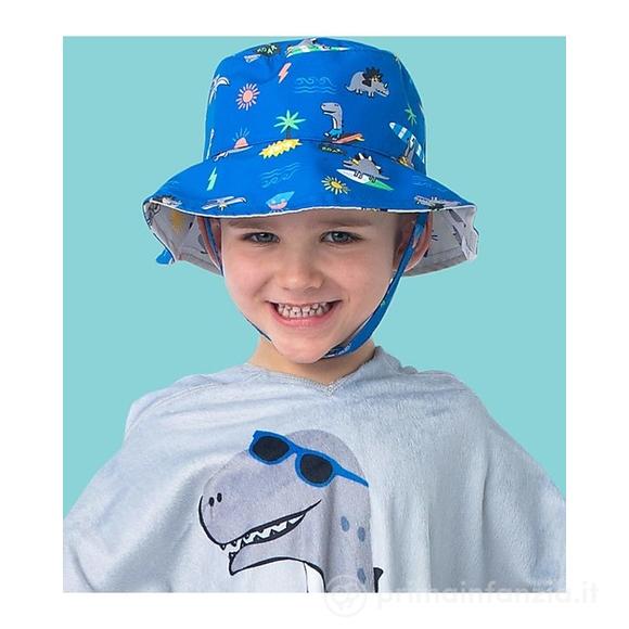 Baby Cappello Estivo Reversibile Anti-UV SPF 50+ Dinosauri