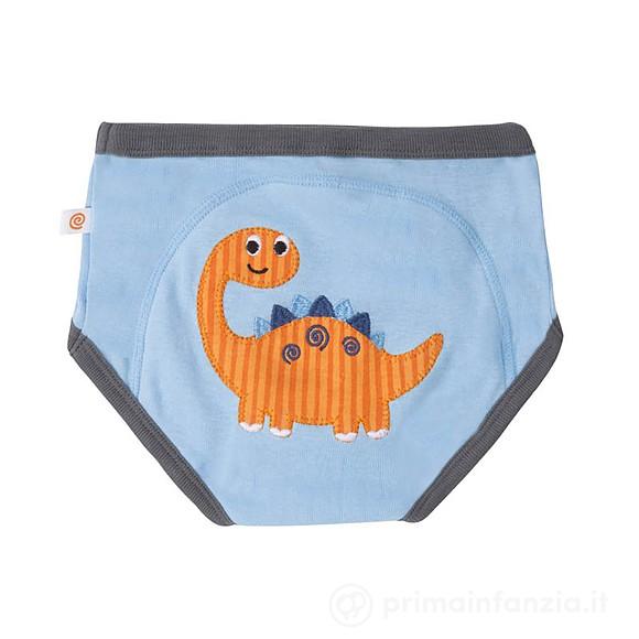 3 Mutandine Asilo Bimbo in Cotone Bio Amici Dinosauri