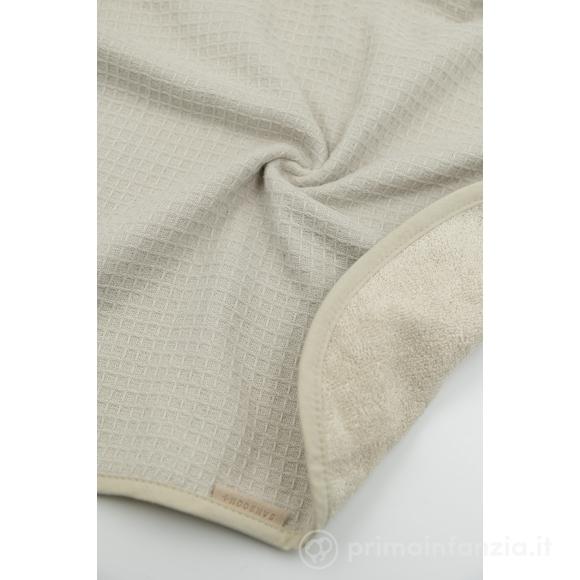 Asciugamano Orecchie con Guanto Waffle - 75x75 - 100% Spugna di Bamboo