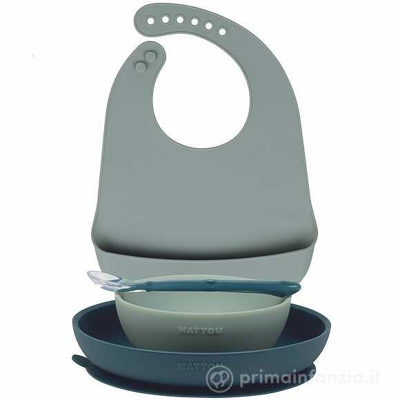 Set Pappa 4pz con Bavaglino in Silicone