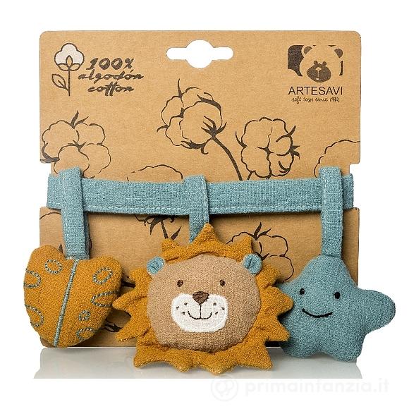 Catenella Leone Cotone Blu 34 cm