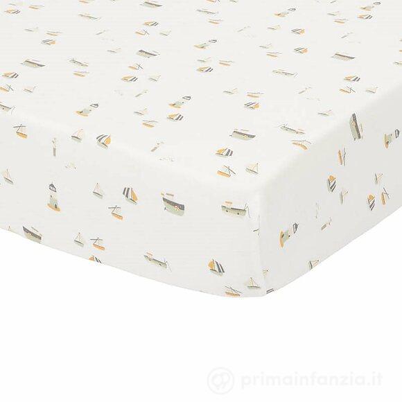 Lenzuolo con Angoli per Culla 40 x 80 cm Sailors Bay White