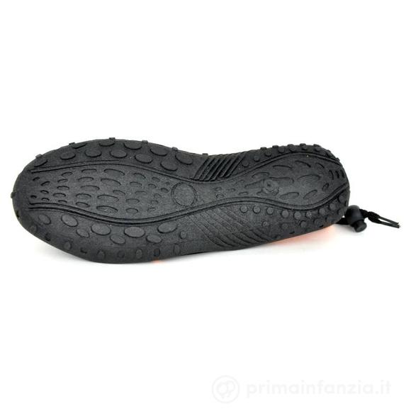 Scarpette Comfort Da Mare e Scogli Nero-Arancione