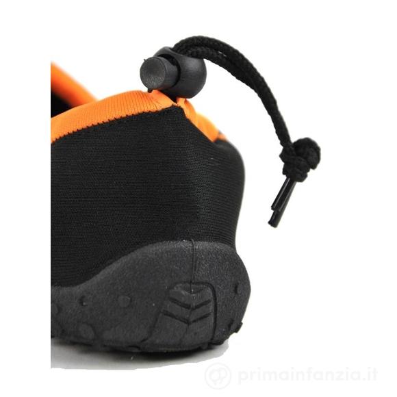Scarpette Comfort Da Mare e Scogli Nero-Arancione