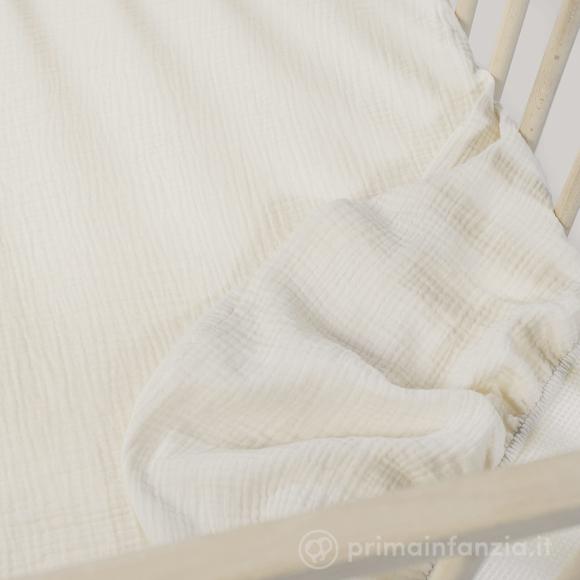 Piumino Per Culla + Lenzuolo Con Angoli + Cuscino 120x60 Cm Nara