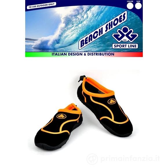 Scarpette Comfort Da Mare e Scogli Nero-Arancione