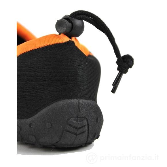 Scarpette Comfort Da Mare e Scogli Nero-Arancione