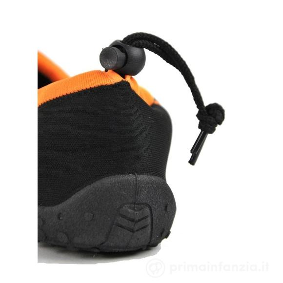 Scarpette Comfort Da Mare e Scogli Nero-Arancione