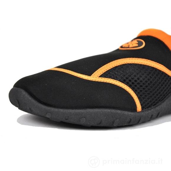 Scarpette Comfort Da Mare e Scogli Nero-Arancione