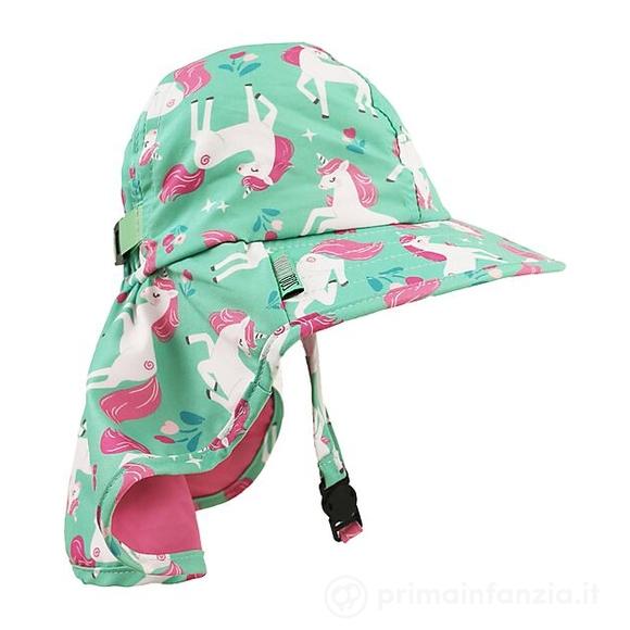 Cappellino Estivo con Falda Lunga Protettiva - UPF 50+ - Unity l'Unicorno