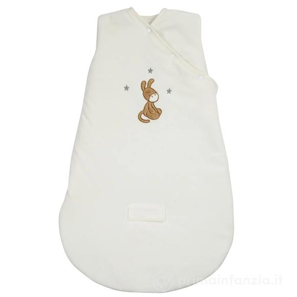 Sacco Nanna in Velluto Bianco 0-6 mesi TOG 2,5 - 70 cm Asinello 