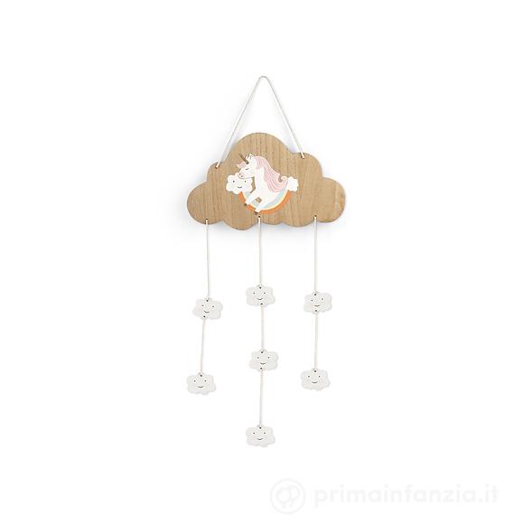 Decorazione Appendibile in legno Unicorno 30 x 52 cm