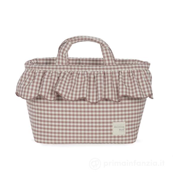 Borsa Fasciatoio Praliné Vichy