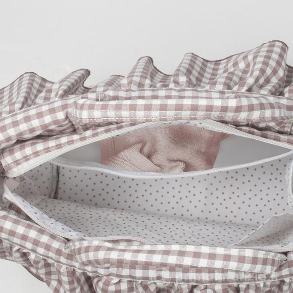 Borsa Fasciatoio Praliné Vichy
