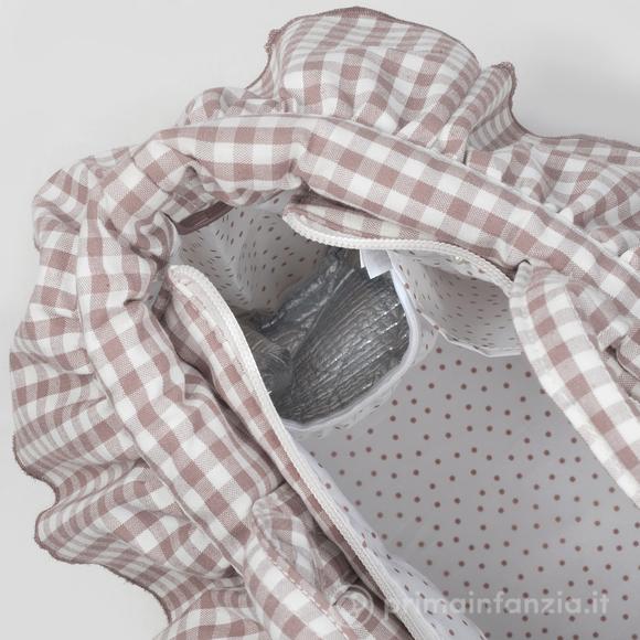 Borsa Fasciatoio Praliné Vichy