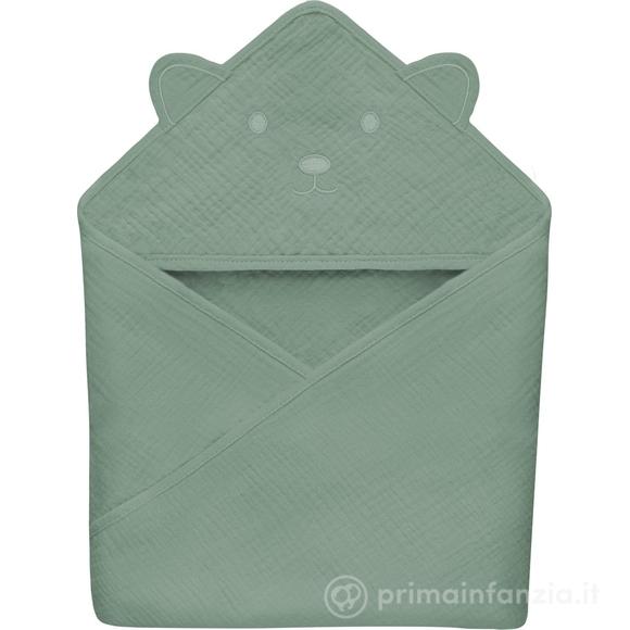 Asciugamano Con Cappuccio in Mussola