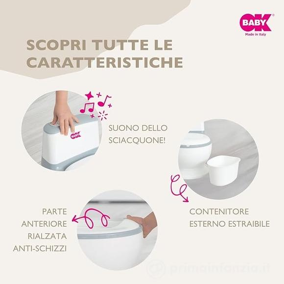 Mini Wc - Vasino Bianco Con Suono Dello Sciacquone